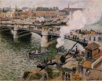 Pissarro, Camille - The Boieldieu Bridge, Rouen, Damp Weather